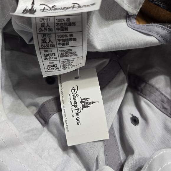 Disney Parks Adult Gray Rhinestone Adjustable Cap Hat New with Tag - Picture 4 of 6